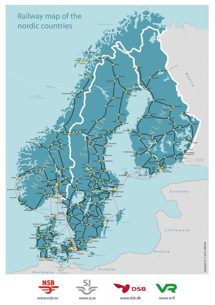 Scandinavia Map ACP Rail